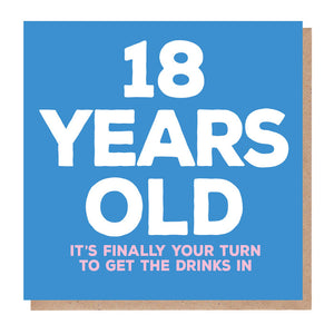 funny 18 Years Old Birthday Card