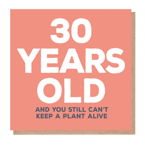 Funny 30 Years Old Birthday Card