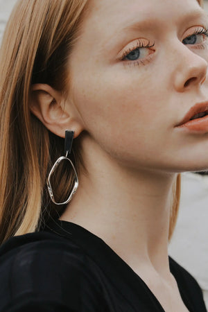 Silver Farah Earrings by Weathered Penny