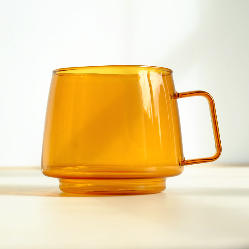 Amber Glass Coffee Cup