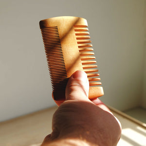 Wooden beard comb