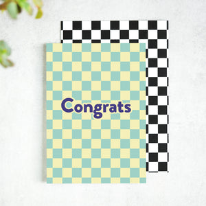 Congrats Checkerboard Congratulations Card