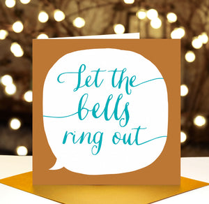 Let The Bells Ring Out Song Lyrics Xmas Card