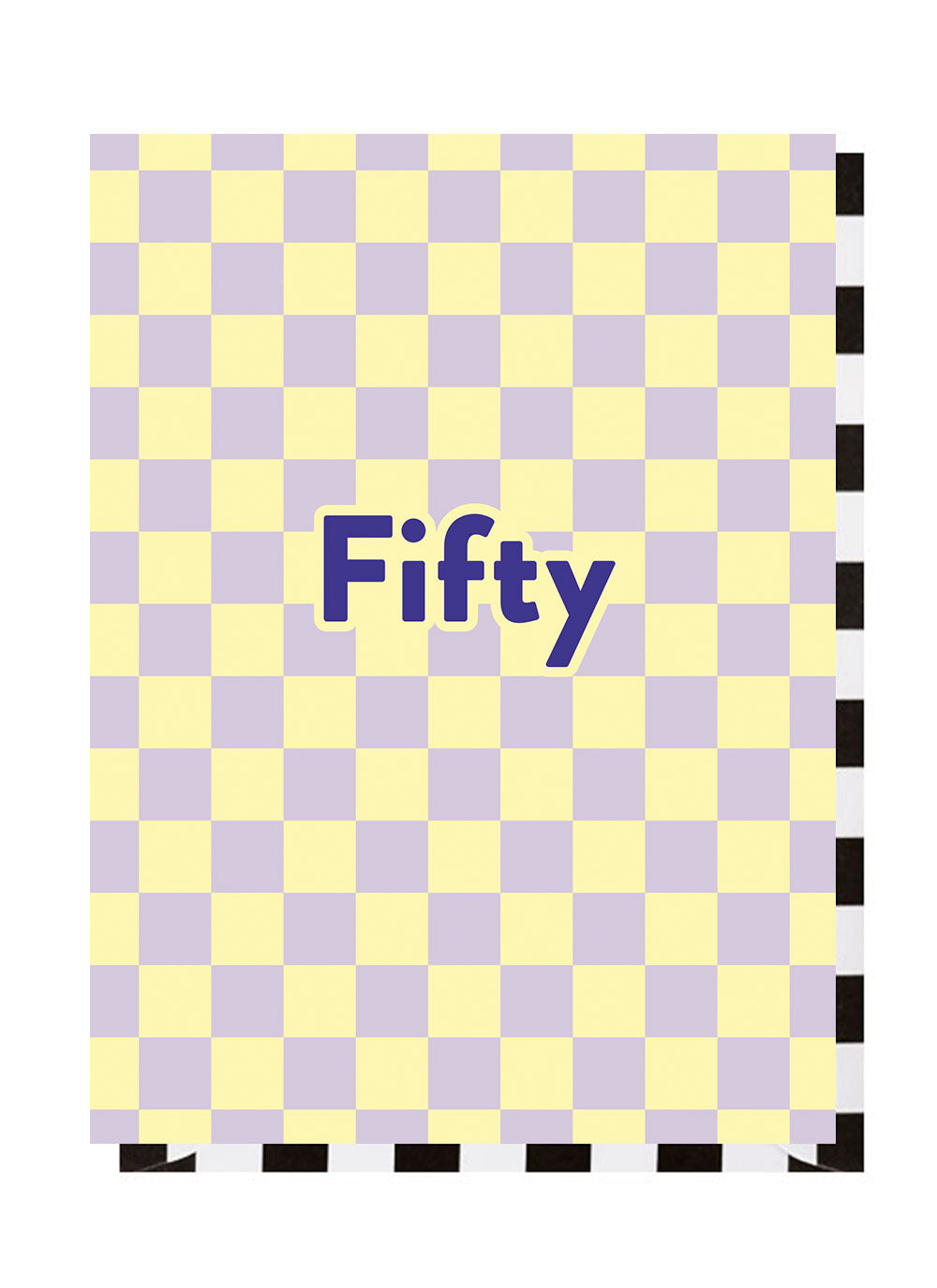 Fifty Checkerboard 50th Birthday Card