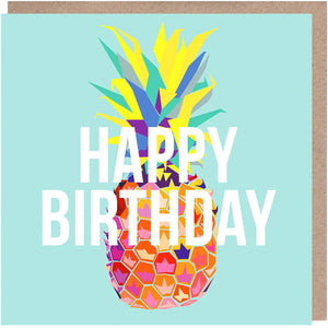 Tropical Pineapple Birthday Card