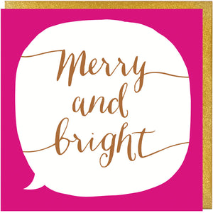 Merry and Bright Song Lyrics Christmas Card
