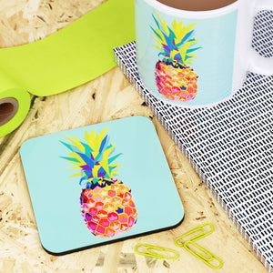 pineapple mug and coaster
