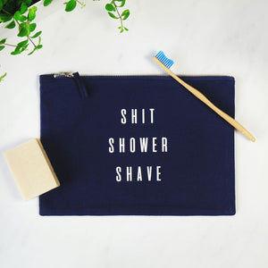 shit shower shave toiletries bag