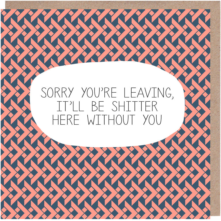 funny leaving card