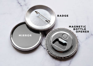 Confetti print Pocket Mirror/Badge/Bottle Opener