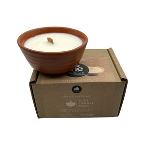 Soy Wax Candle in Clay Pot - various scents 100g