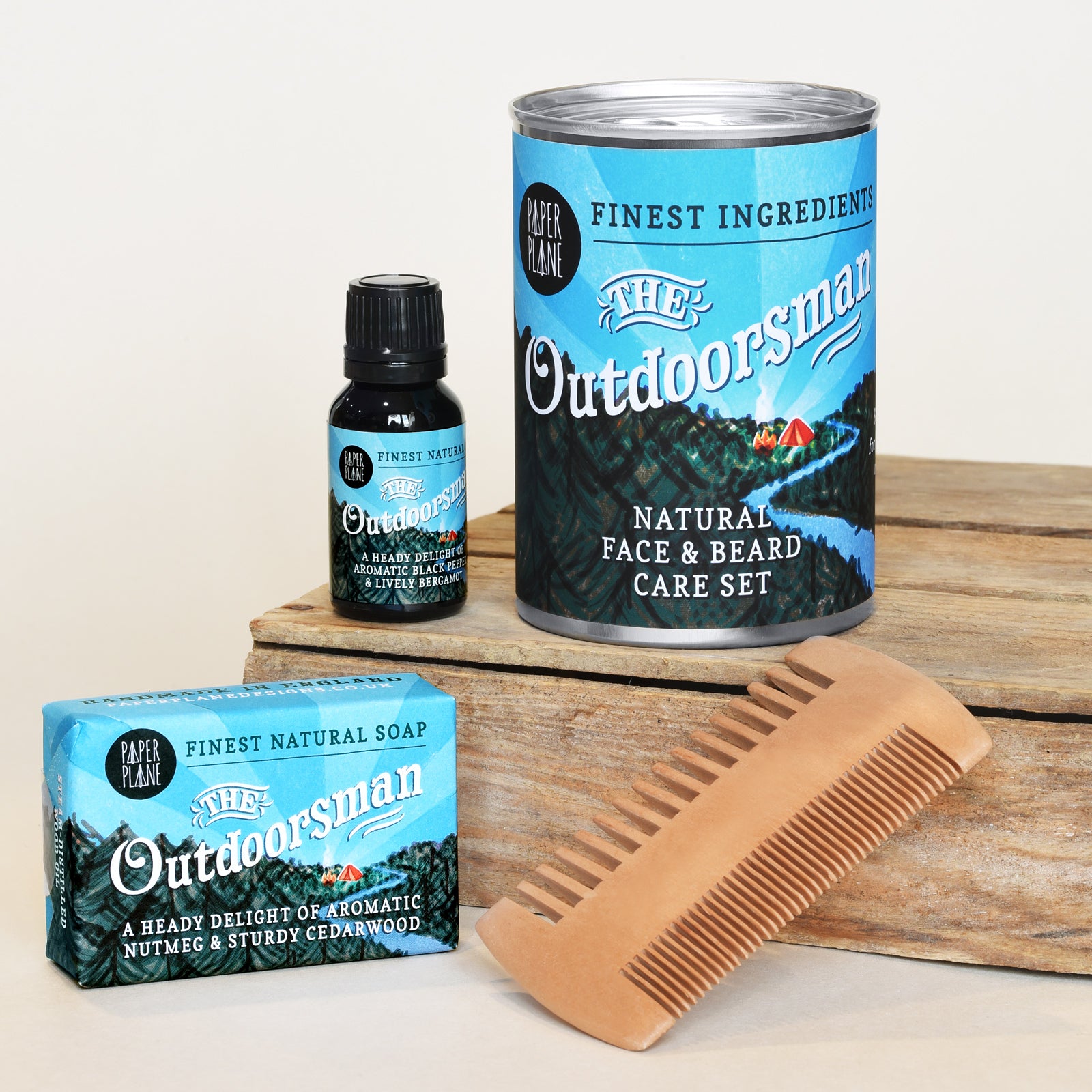 The Outdoorsman Face and Beard Care Kit in a Can