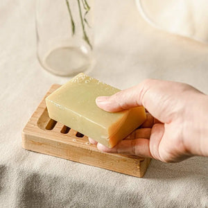 Bamboo soap dish