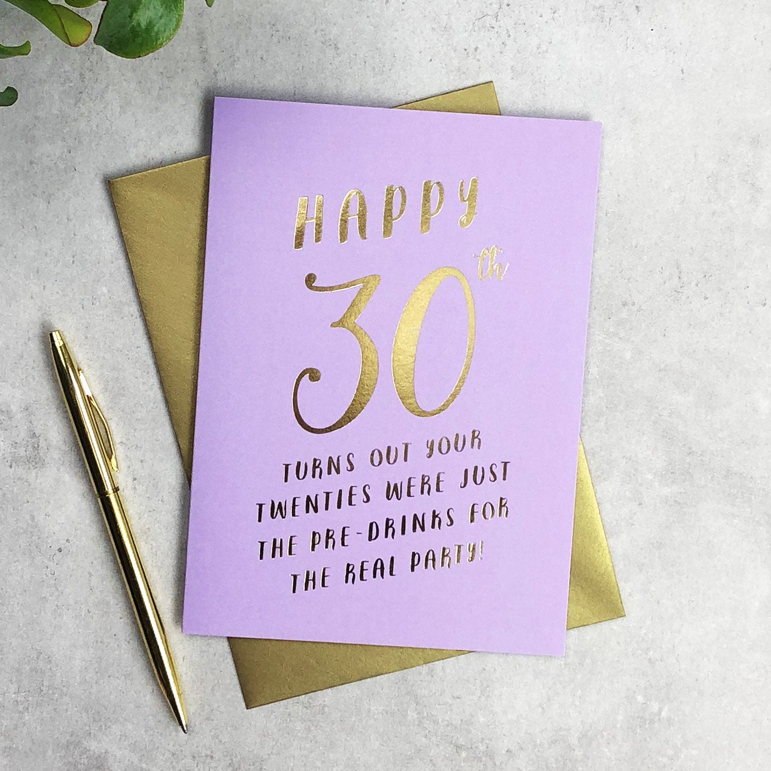 Funny 30th Birthday Pre-drinks card