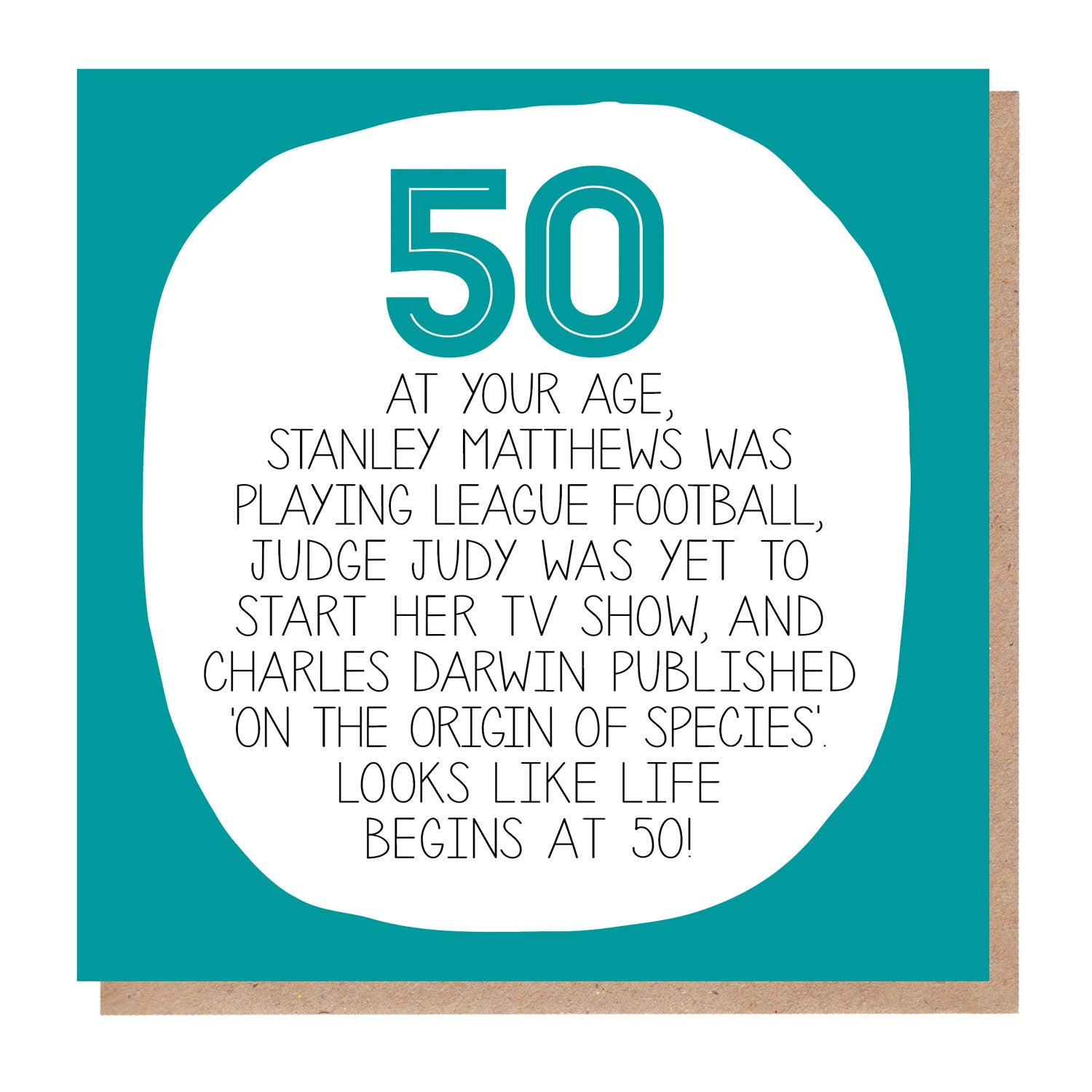 50th Birthday Card - At Your Age