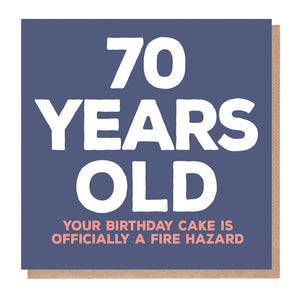 Funny 70 Years Old Birthday Card