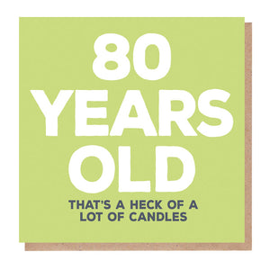 Funny 80 Years Old Birthday Card