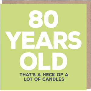 80 Years Old Birthday Card