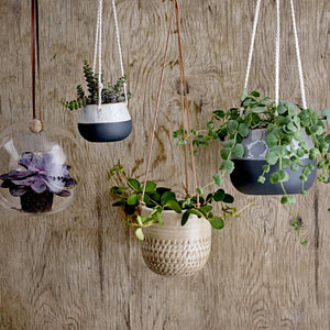 Stoneware Hanging Plant Pot