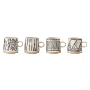 Black & White Patterned Mug - 4 styles to choose from