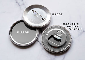 Flamingo Pocket Mirror/Badge/Bottle Opener