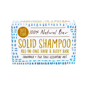 Lavender and Tea Tree 100% Natural Vegan Plastic-free Solid Shampoo
