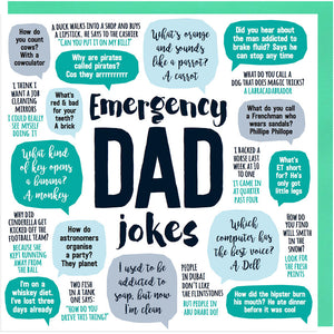 emergency dad jokes card