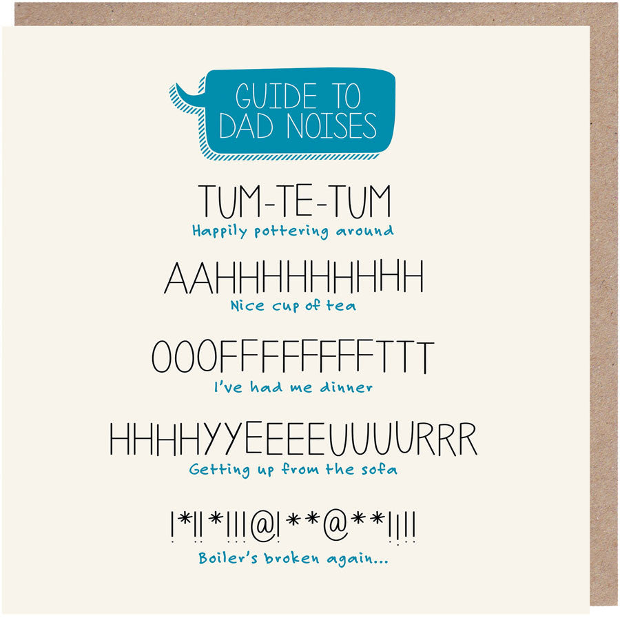 Dad Noises Father's Day Card