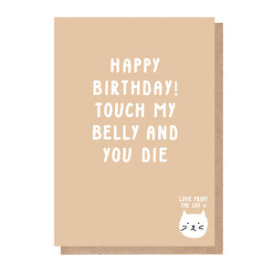 funny birthday cat card