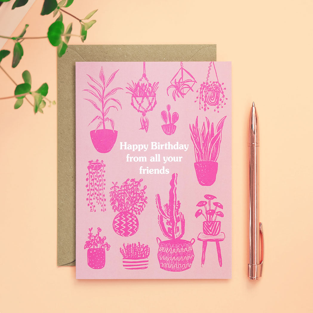 houseplants birthday card