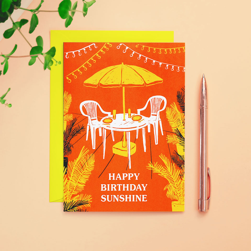 happy birthday sunshine card