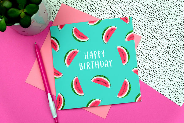 Watermelon Birthday Card - Paper Plane