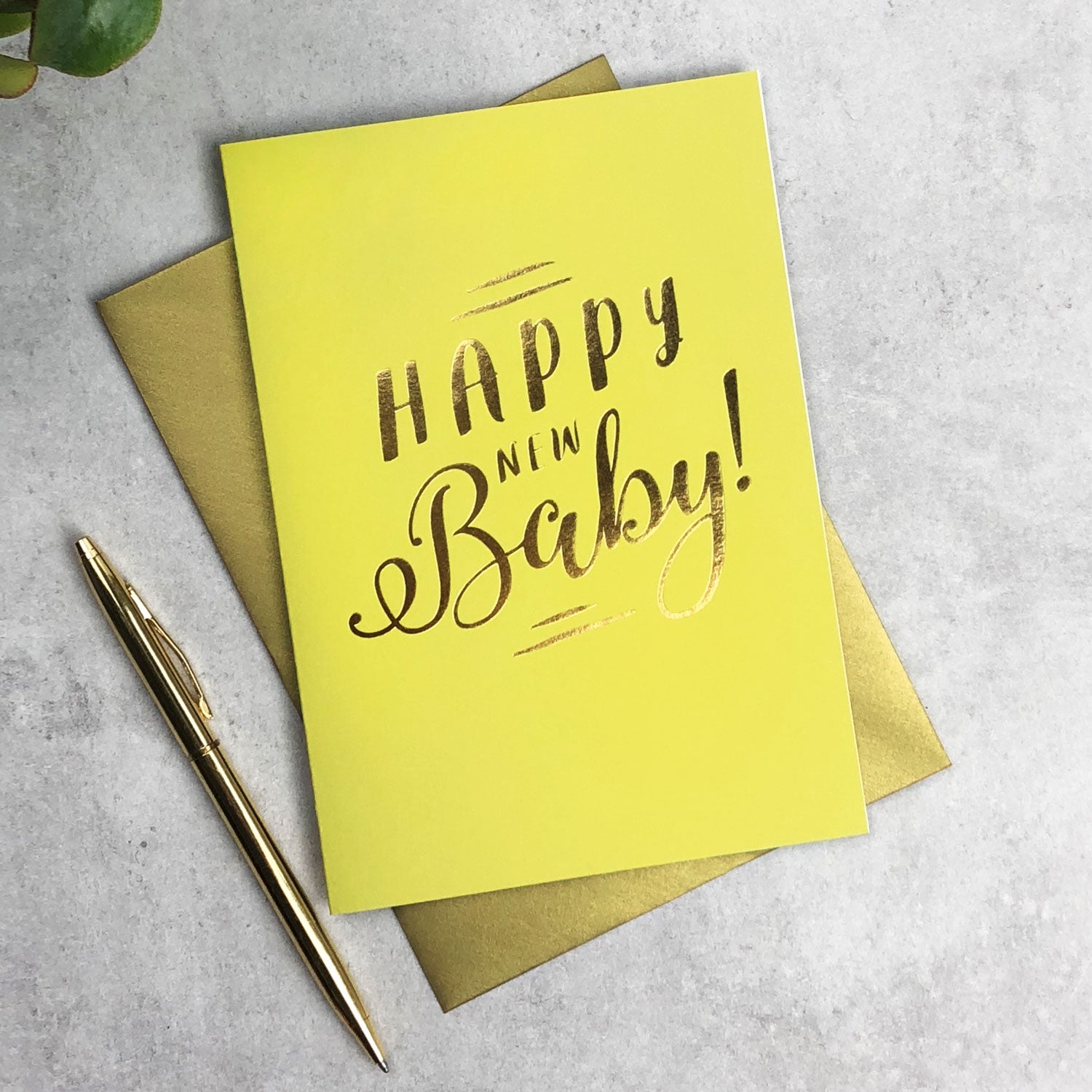 unisex happy new baby card