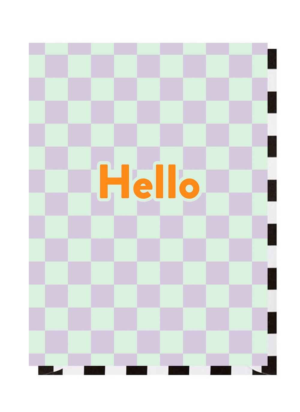 Hello Checkerboard Card