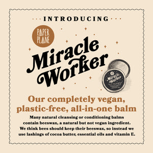 100% Natural Miracle Worker Vegan All-In-One Balm for Face, Hair and Body
