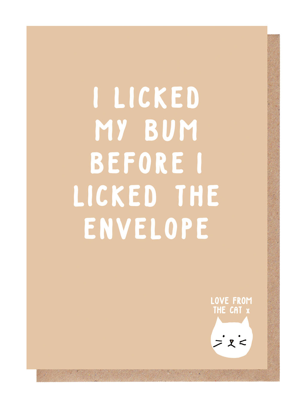 I Licked My Bum Before I Licked The Envelope Card From The Cat