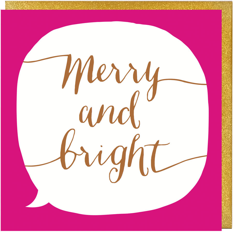 Merry and Bright Song Lyrics Christmas Card