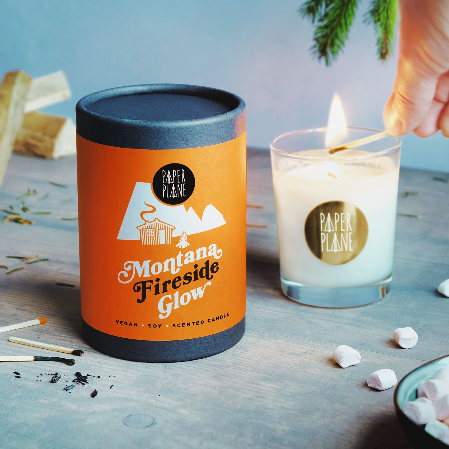 Montana Fireside Glow Vegan Soy Candle