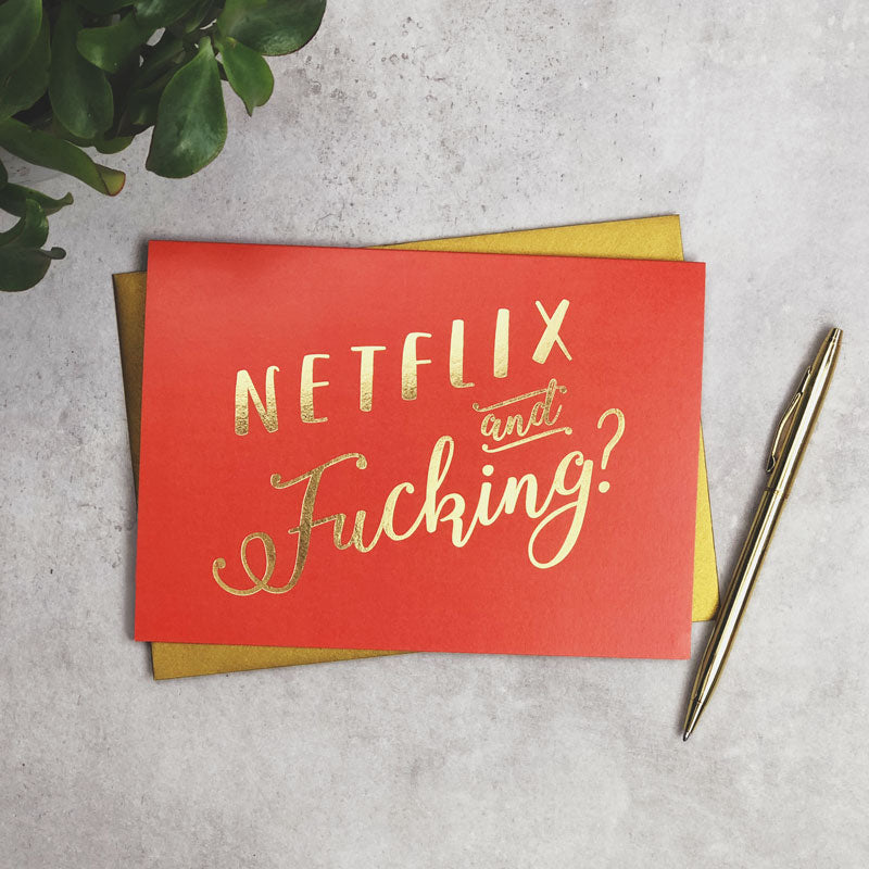 Netflix and Fucking? Gold foil card