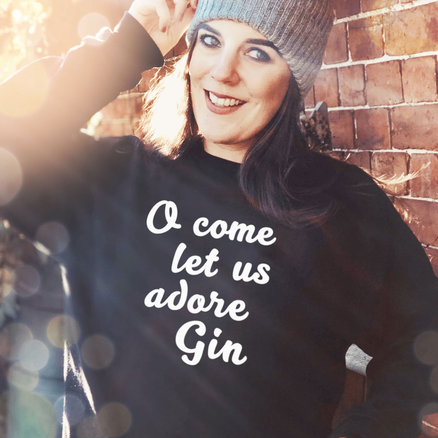 o come let us adore gin sweatshirt