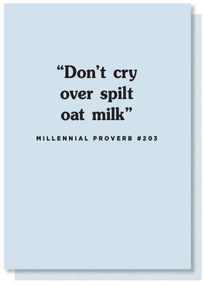 oat milk funny card