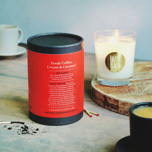 coffee, caramel and cream candle