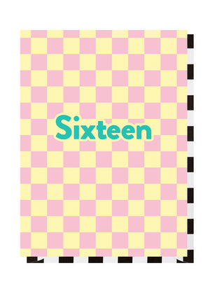 Sixteen Checkerboard 16th Birthday Card