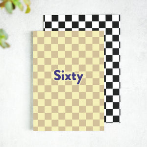 Sixty Checkerboard 60th Birthday Card