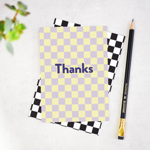 Thanks Checkerboard Thank You Card