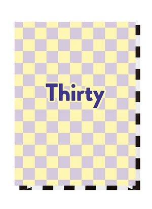 Thirty Checkerboard 30th Birthday Card