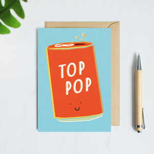 Top Pop Father's Day or Birthday Card