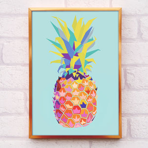 pineapple print framed oak