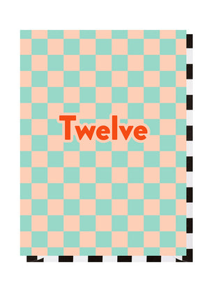 Twelve Checkerboard 12th Birthday Card