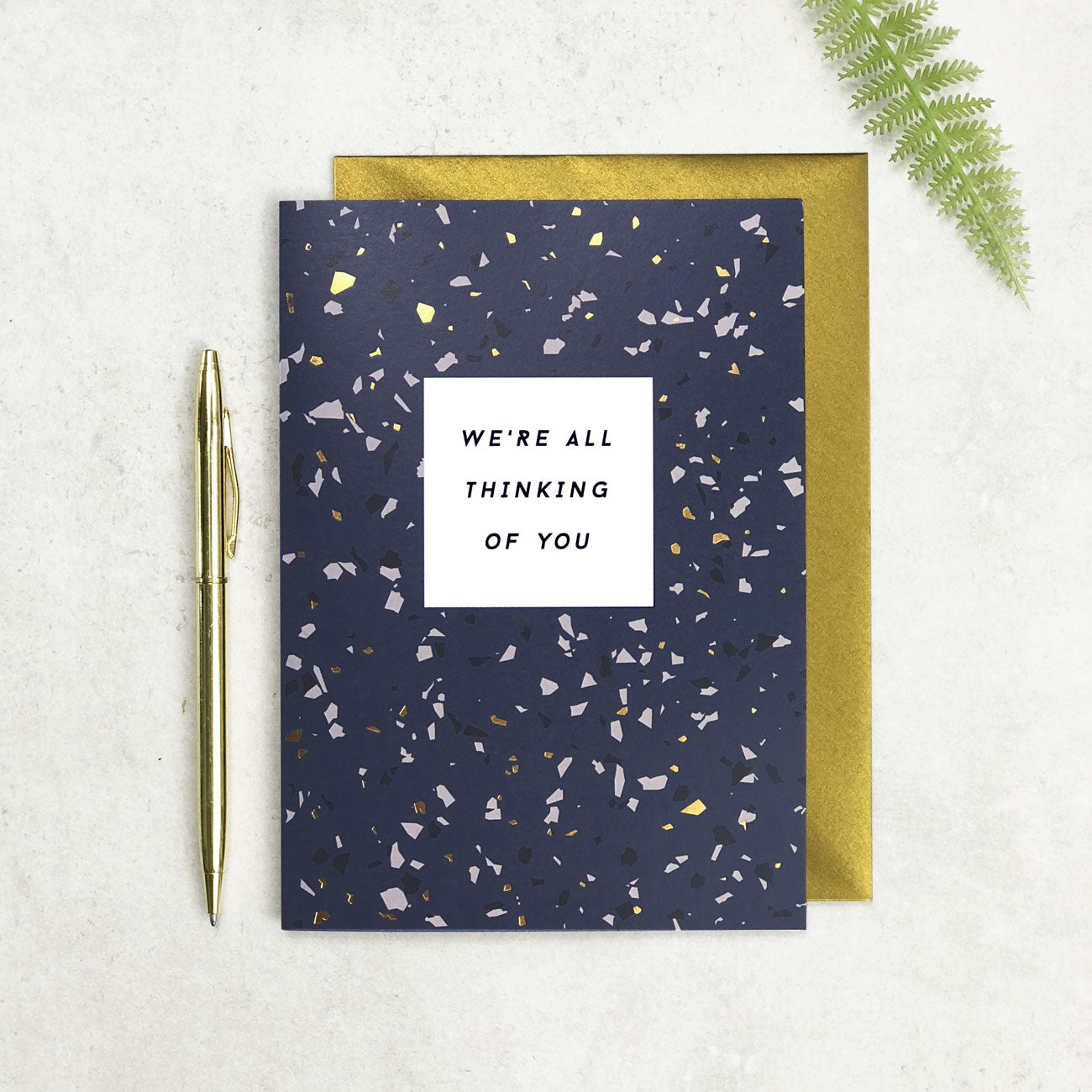 We're All Thinking Of You Card Terrazzo